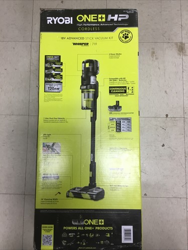 Ryobi PBLSV719K One + HP Cordless Advanced WHISPER Series Stick Vacuum Kit NEW