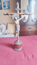  Crucifixión   21. WOOD HAND CARVED JESUS CHRIST STATUE WALL CROSS SCULPTURE 