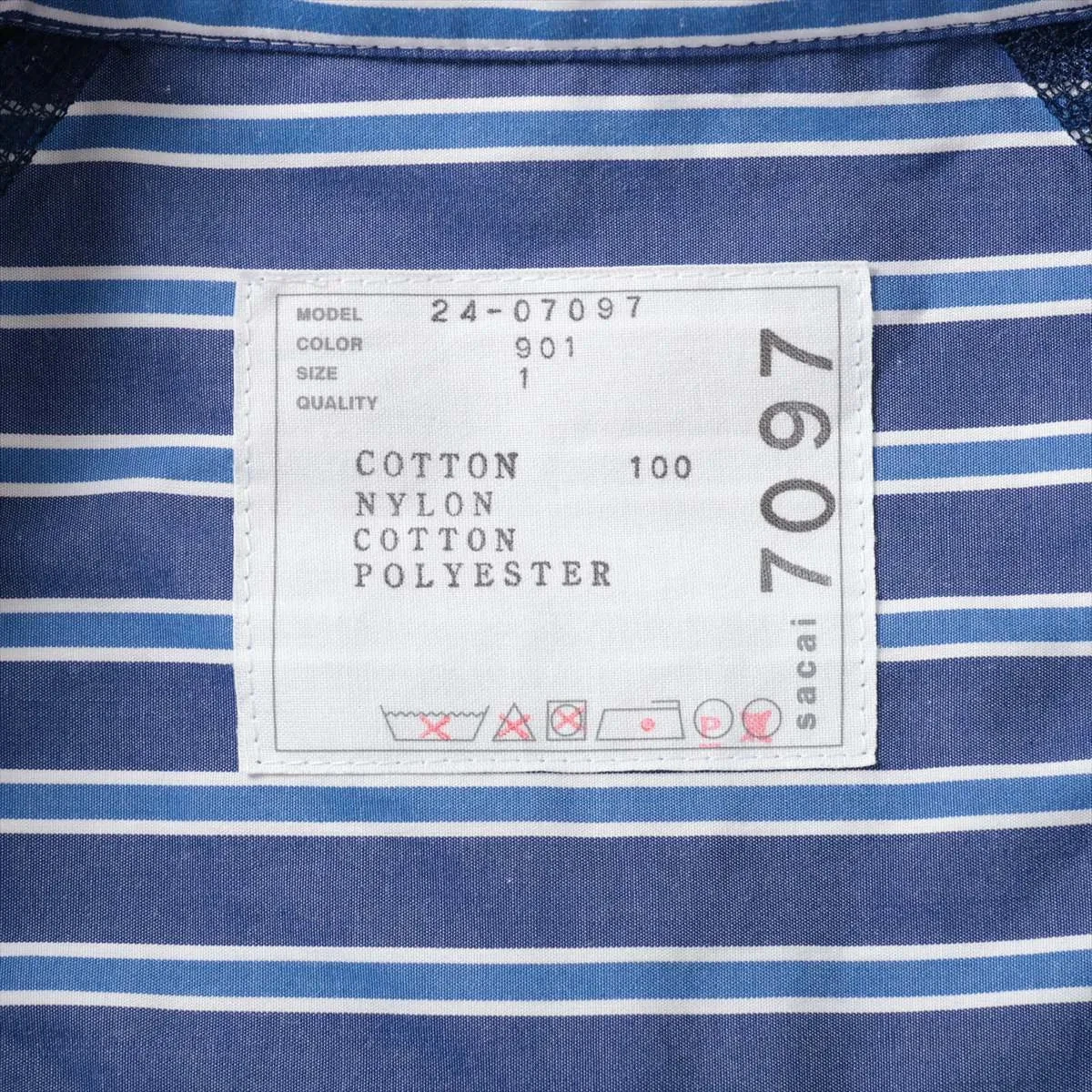 Abito Camicia Sacai 24 anni Cotone 1 Donna Blu 24 07097 Righe