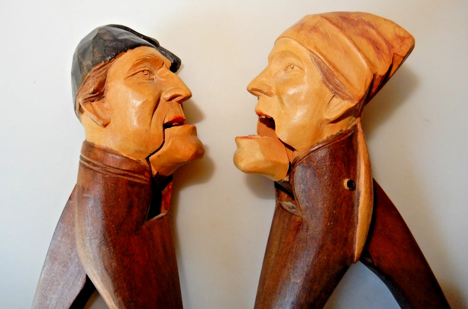 Vintage Black Forest Hand Carved Decorative Old Man & Old Woman 7" Nutcrackers
Opens in a new window