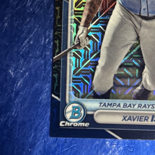 2024 Bowman Chrome, Xavier Isaac BCP-133, Blue Mojo Refractor 171/175 - Bild 3 von 7