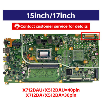 X512DA motherboard For Asus F512DA X512D F512D X512DK mainboard 4GB R3 R5 R7 cpu