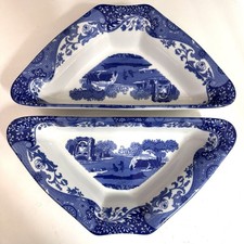 Set Of 2 Italian Spode Design Serving 10" Dishes Appetizers Dip