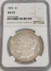 1892 AU53 Morgan Silver Dollar NGC