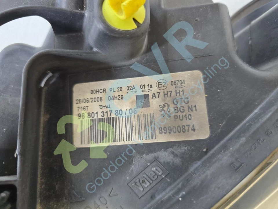 PEUGEOT 207 SW HDI MK1 (Ph1) 2007-2009 Headlight Headlamp Left Side 89900874 - image 4 of 4