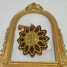 New Brown/Yellow Sunflower Keychain Bag Charm