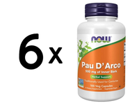 6 X NOW Foods Pau D'arco, 500Mg - 100 Vcaps (99,92 Eur/Kg)
