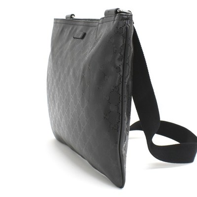 Auth GUCCI GG Imprime Shoulder Bag 201446 Crossbody Bag Black PVC