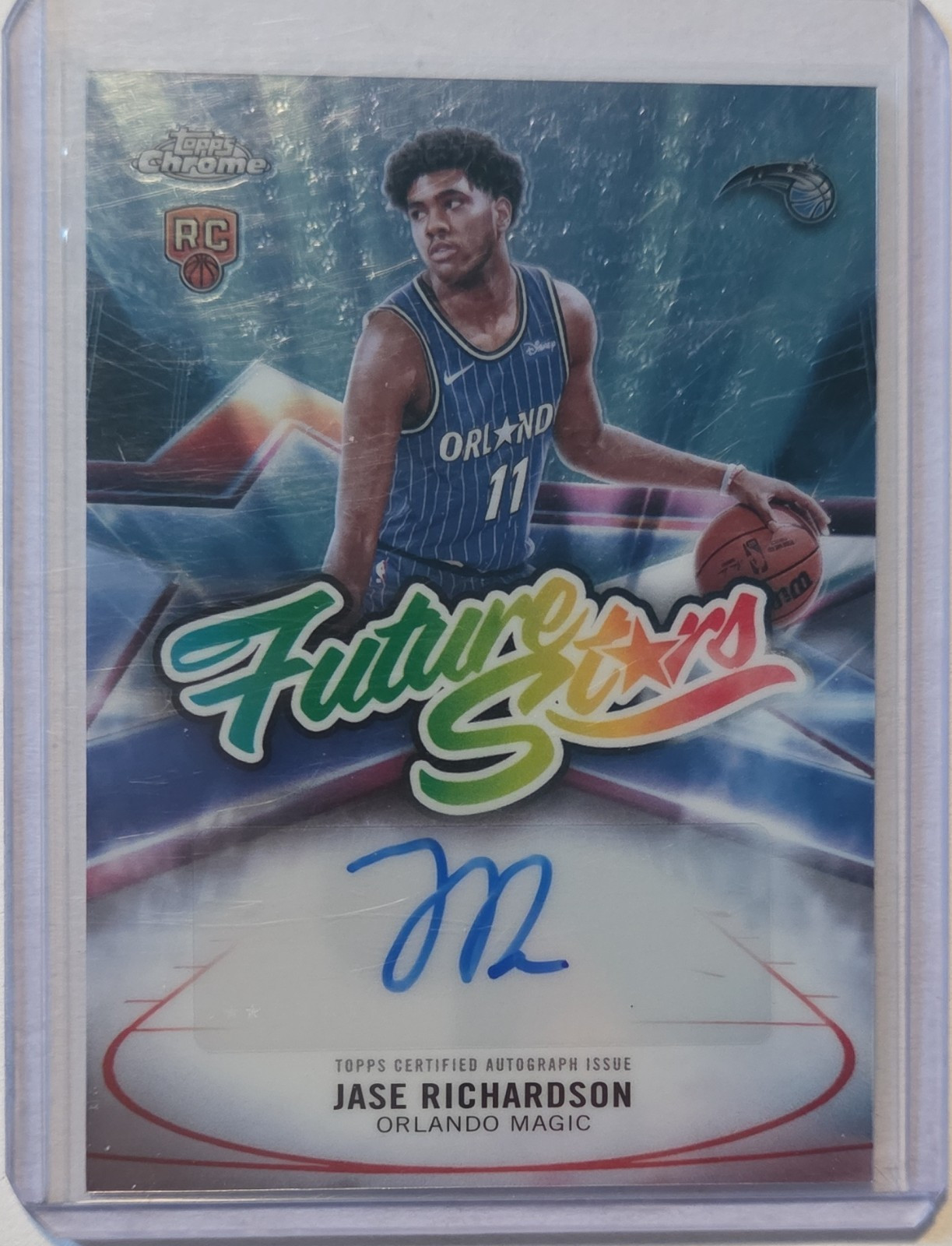RIIZE 2025年 アユクデ 特典 アントン 直筆 手書きメッセージカード Topps 2025-26 Chrome Future Stars Autograph Jase Richardson Rookie