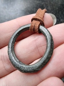 Celtic Ring Money Necklace Proto Currency (800-50BC) Antique Detecting Find (1)