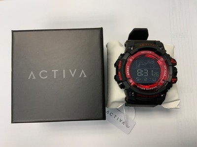 Activa X Invicta Summit Digital Watch 50mm Black Red ACW8082-019 New