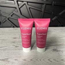 ELEMIS SUPERFOOD MIDNIGHT FACIAL SLEEPING CREAM 2 Travel Sizes  15ml /Sealed 
