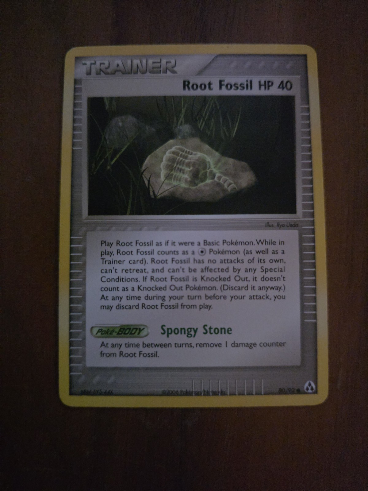Root Fossil HP 40 80/92 EX Legend Maker - Common Pokemon Card