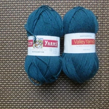 2 SKEINS VALLEY YARNS NORTHAMPTON OCEAN HEATHER PERUVIAN WOOL-DIFFERENT LOTS