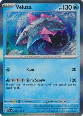 Veluza - 056/193 - Holo Rare (Near Mint) Paldea Evolved - Water Pokémon