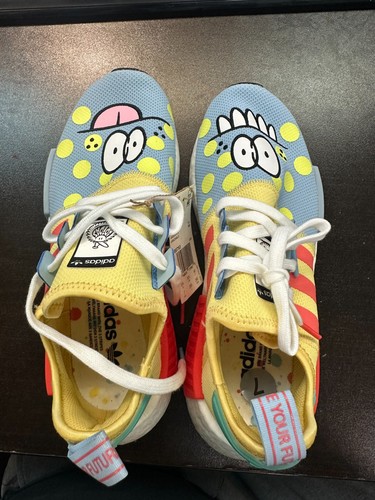 Adidas Kevin Lyons Sand/Coral/Sky Big Kids Running Shoes H00793 SZ 7