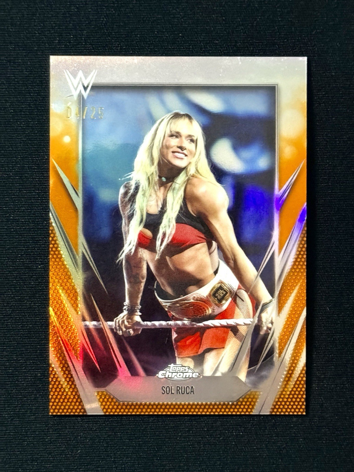2026 Topps Chrome WWE Sol Ruca Orange Refractor #4/25 NXT