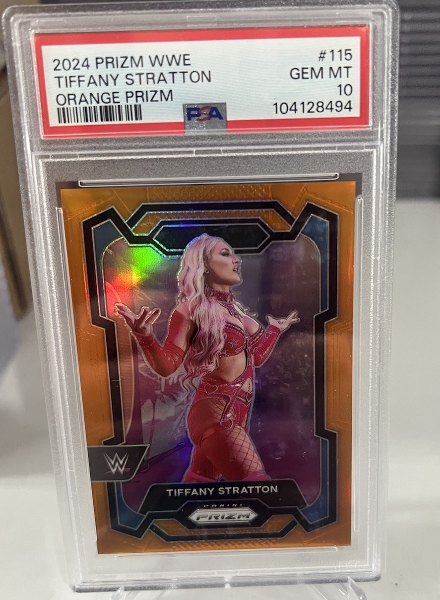 2024 Prizm Wwe Tiffany Stratton Orange Prizm #115 Psa 10 Pop 4 Tiffy Time 49/99