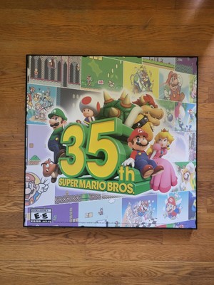 Super Mario Bros 35th Anniversary Edition Nintendo 23''×23'' Display w/ Frame