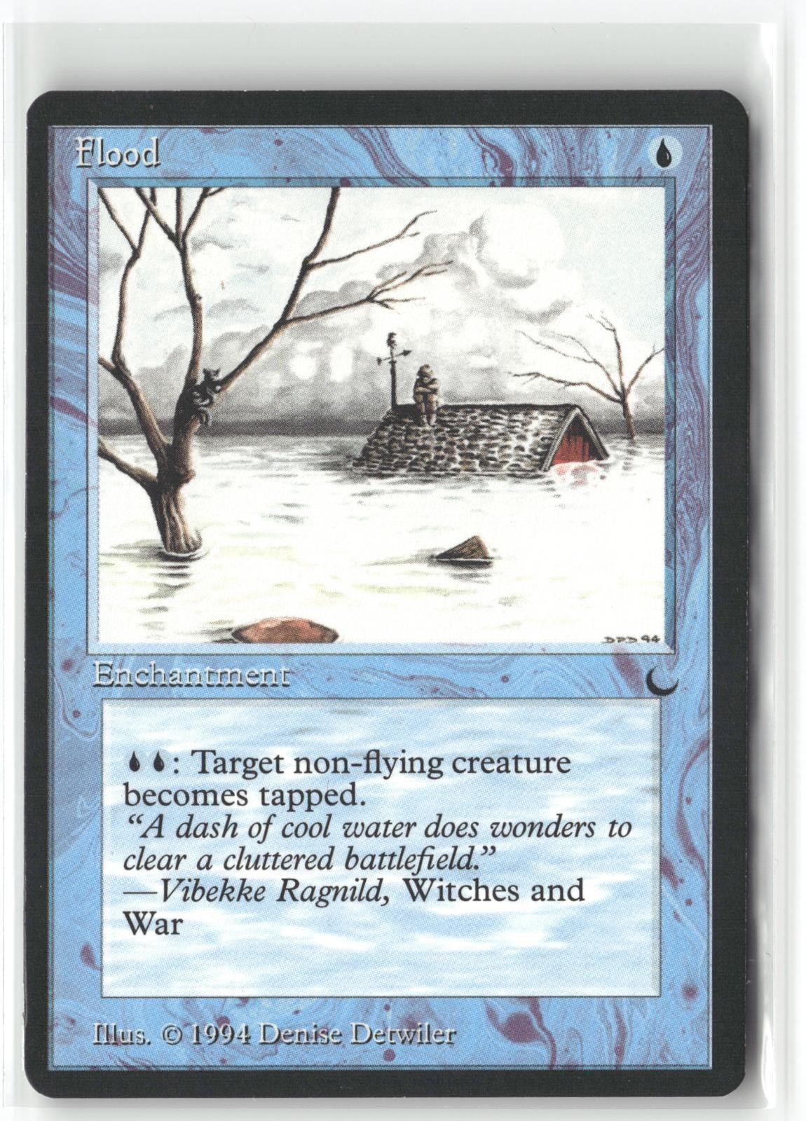 Flood Uncommon The Dark Magic: The Gathering Lightly Played