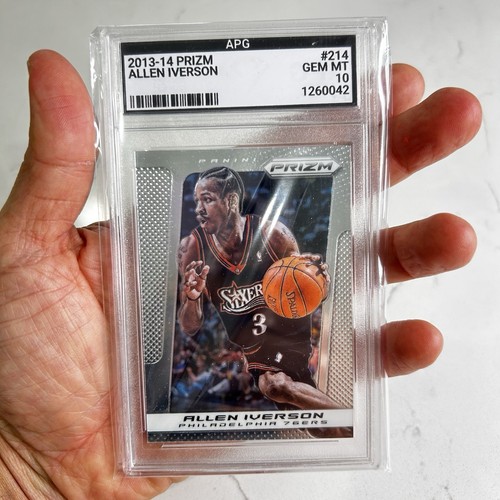 2013-14 Panini Prizm Allen Iverson #214 APG 10 Graded Basketball Card 76ers - Picture 4 of 4