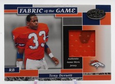 2002 Donruss Leaf Certified Fabric of the Game Tony Dorsett FG 31 060/100 Patch