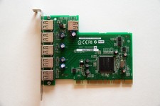 Adaptec 6 Port USB 2.0 PCI Adapter Add On Card AUA-5100B