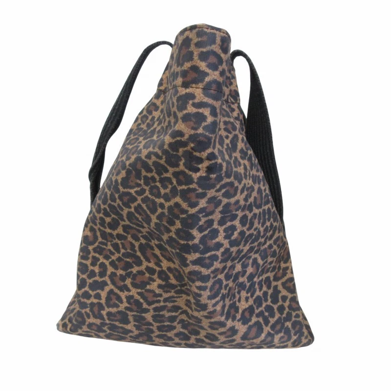 【Bolso】Herve Chapelier 925F Bolso de Mano Barco Estampado Leopardo Nylon Hombro Etiqueta Verde Foto 3 de 4