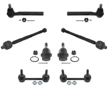 07-10 Hummer H3 8Pc Chassis Kit Low Ball Joints Tie Rod Sway Bar Links 16MM
