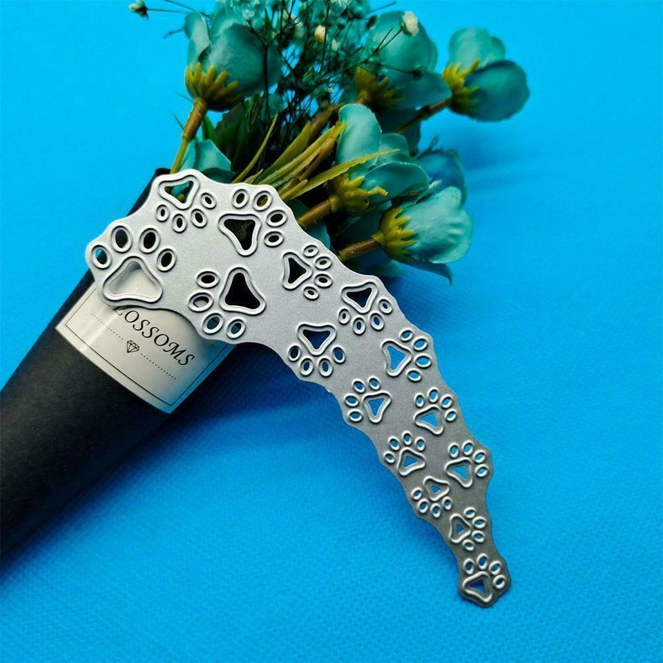 Dog Paw Print Metal Cutting Dies Stencil Scrapbooking Emboss )х ξв . ы