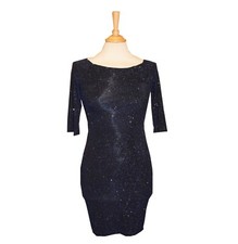 ladies sparkly glitter dress black size 10