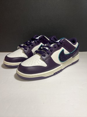 Size 10 - Nike Dunk Low Chenille Swoosh - Grand Purple DQ7683-100
