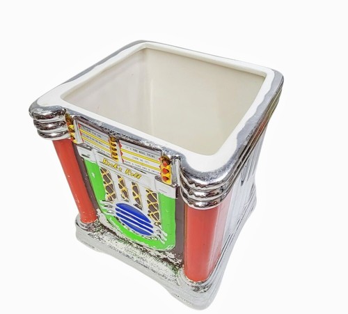2002 Gibson Coca-Cola Brand Coke & A Song Ceramic Jukebox Collectible Cookie Jar - Picture 6 of 8