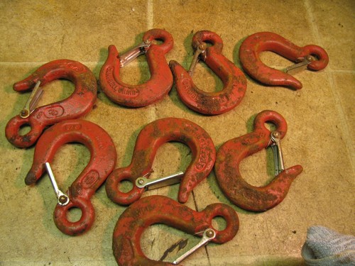 Campbell Chain Eye Sling Safety Hook w/ Latch 3/8" 10mm Hoist Crane - Picture 3 of 3