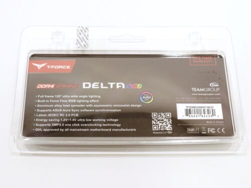 TEAMGROUP T-FORCE Delta RGB 8GB DDR4 3200MHz TF3D48G3200HC16CBK - NEW SEALED - Picture 3 of 3