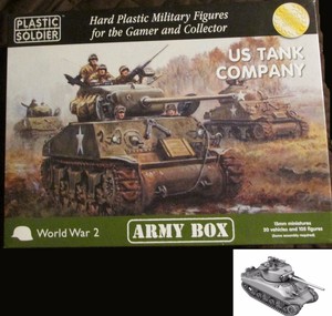Plastic-Soldier-PSCAB15003-15mm-WWII-US-Tank-Company-Army-Box-73-Miniatures