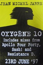 Jean Michel Jarre 40x60" 1997 Oxygene 10 Apollo 44 NOS Large Bus Shelter Poster