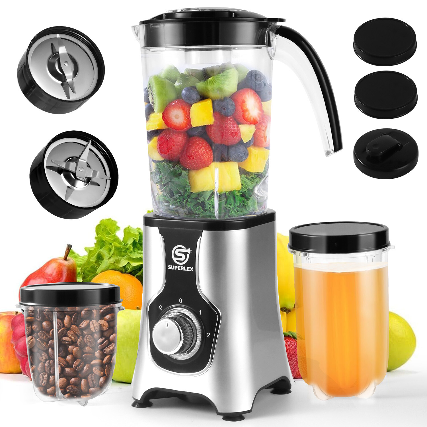 Electric Blender Coffee Grinder Smoothie Maker Juicer Mixer Food