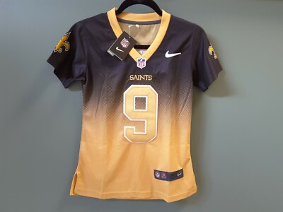 saints white jersey with gold numbers