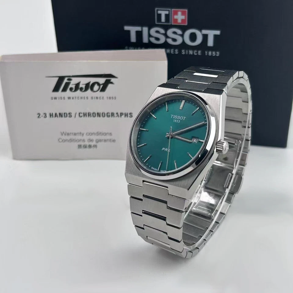 Tissot PRX T137.410.11.091.00 Green Dial 316L Stainless Steel Men's Quartz Watch - Image 2 of 4