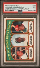 1972 O-Pee-Chee NL HR Leaders Hank Aaron Willie Stargell #89 PSA 5 NICE!