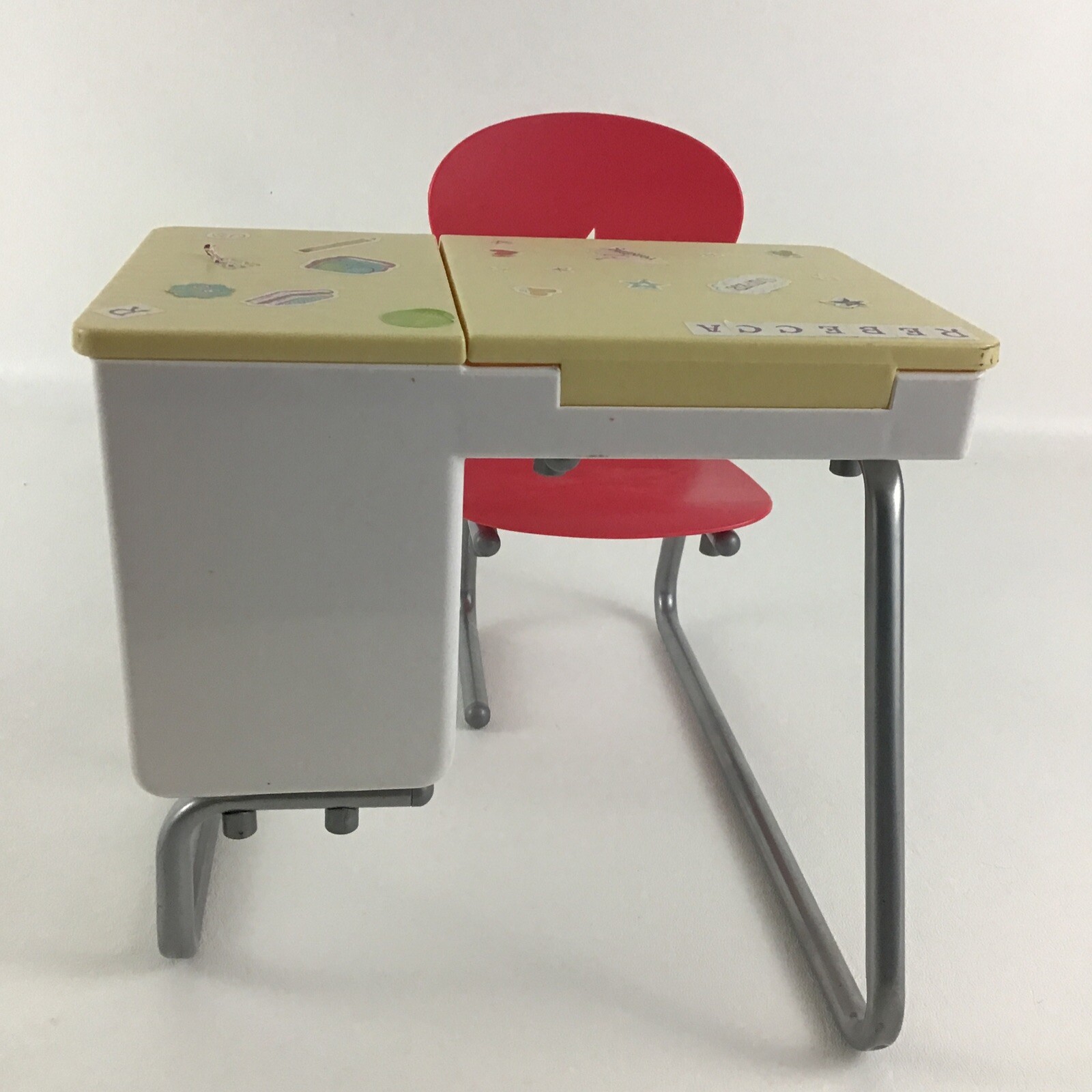 American Girl Flip Top Desk For Dolls Chair Bookshelf Clipboard Toy