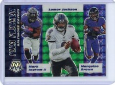 2020 MOSAIC GREEN MOSAIC PRIZMS RAVENS FLEA FLICKER LAMAR JACKSON INGRAM BROWN