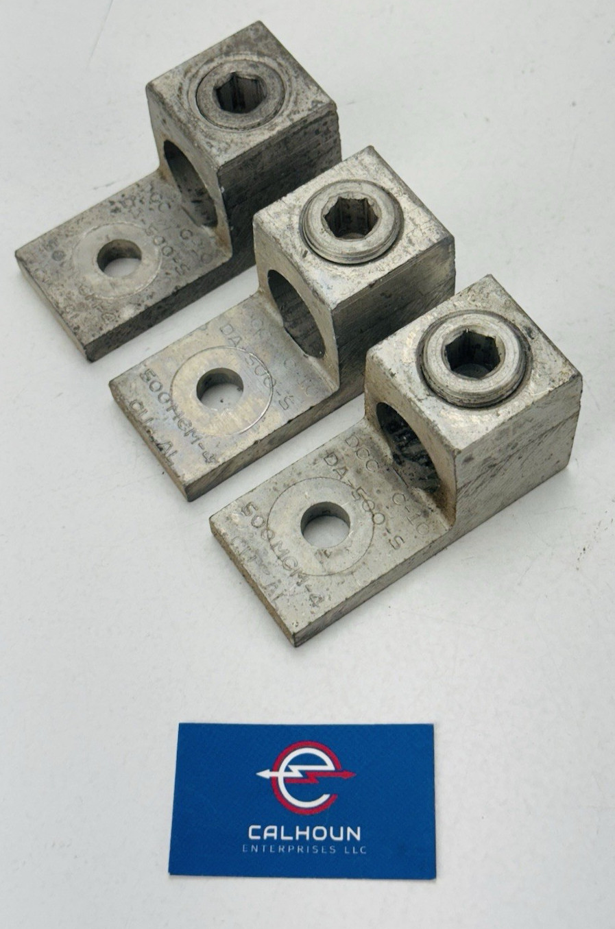 (LOT OF 3)Unknown Manufacturer DA-500-S Terminal Block 500MCM-4 CUAL *WARRANTY*