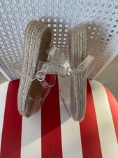 Zara Damen Sandalen Espadrilles  Größe 38,Plateau Schuhe,Sommerschuhe, Transpare