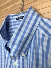 Gant Shirt Men M 39/40 15 3/4 Blue Gingham Button Up Long Sleeve Workwear MINT