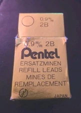 Vintage Pentel Hi-Polymer Super Refill Leads Ultra Fine 0.9mm 2B 9 Refills