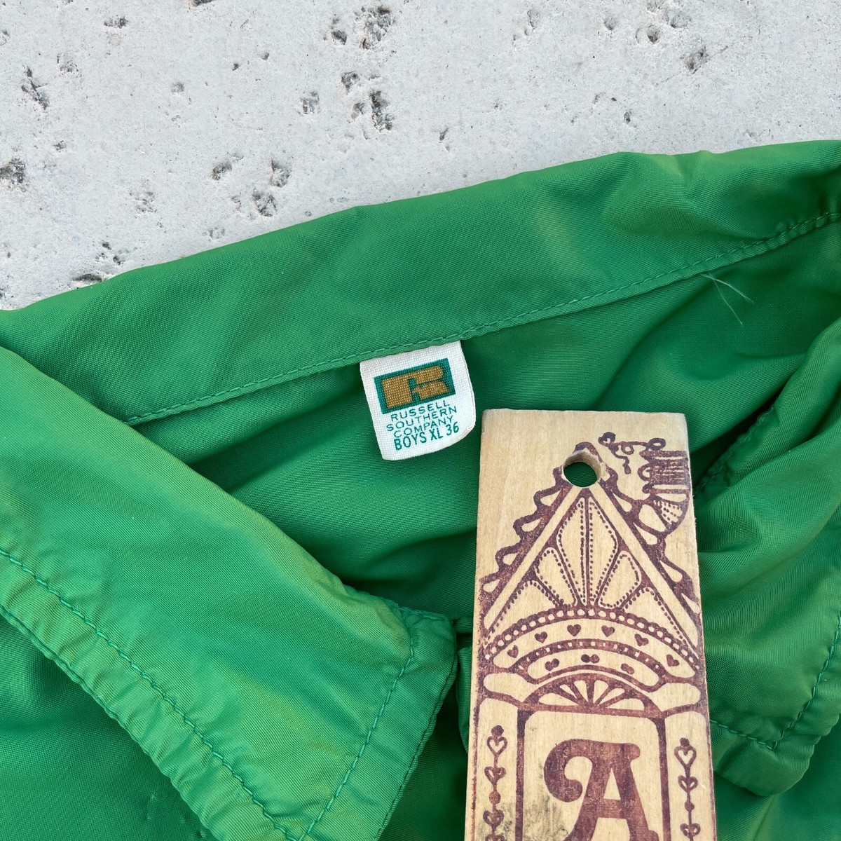 Vintage 60s 70s Russell Athletic Green Windbreaker USA Boys Vintage 60s 70s Russell Athletic Green Windbreaker USA Boys