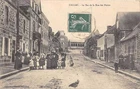 Old postcard 22 CALLAC LE BAS DE LA RUE DES PORTE (rare photo
