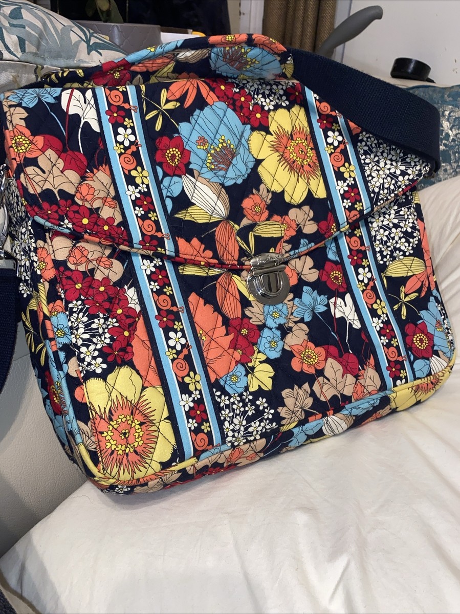 Vera Bradley Laptop Bag W/ Flowers “Happy Snails” Pattern  display picture 1